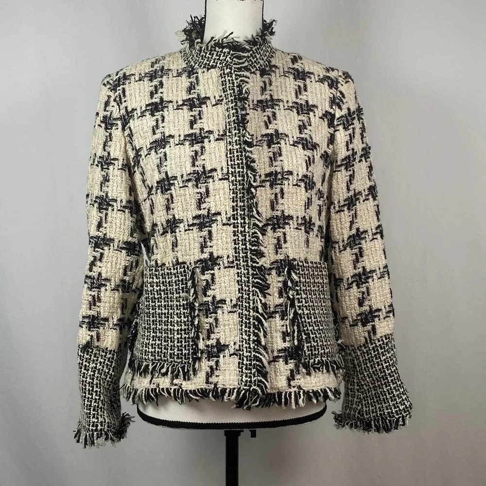 Harve Benard Vintage Black & White Blazer Jacket - Picture 1 of 16